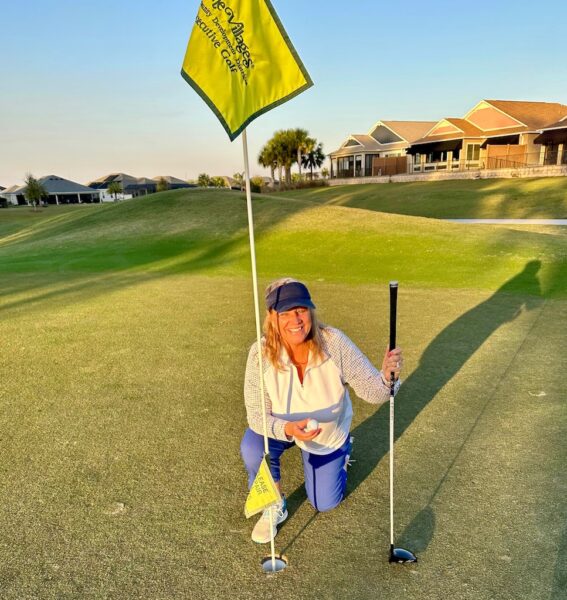 Jan Manganiello recently got her first hole in one