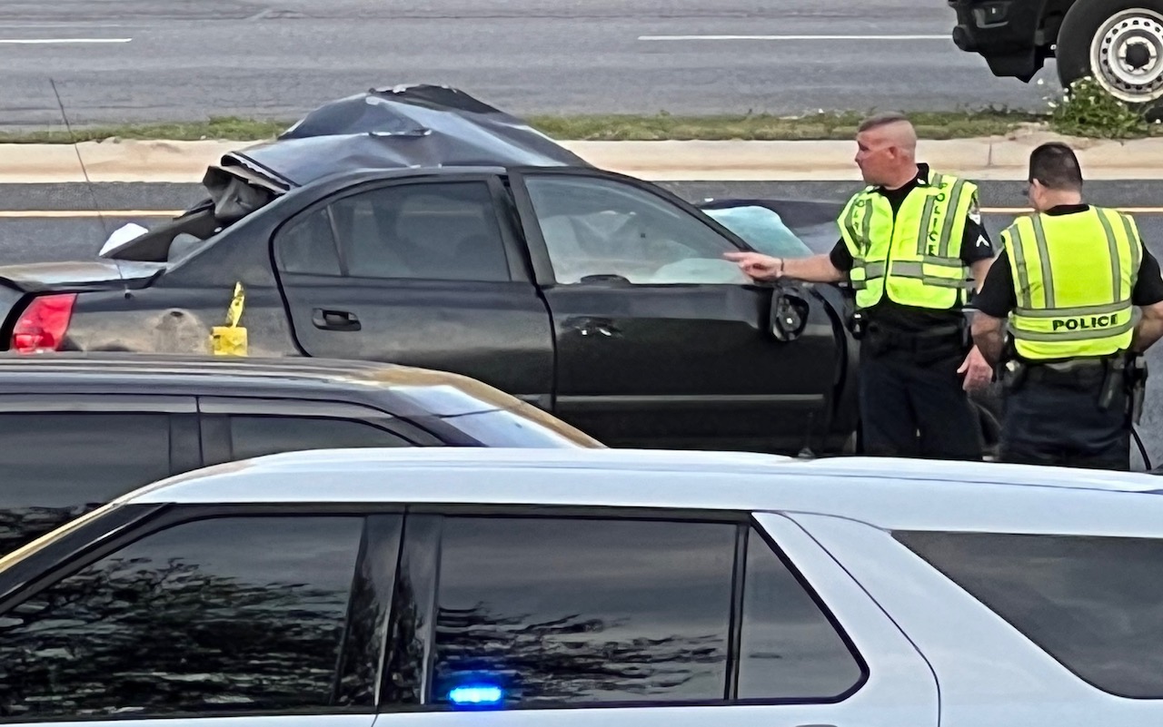 Law enforcement officers were at the scene of the crash Saturday at U.S. Hwy. 27441 at County Road 466A