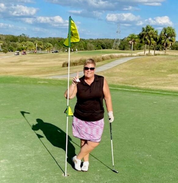 Mary Zust recently got a hole in one