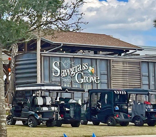 Sawgrass Grove golf cart parking