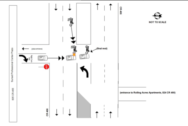 This diagram was included in the accident report