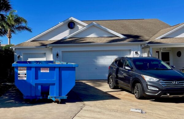 A dumpster was in the driveway Friday morning at the home at 1889 Blythewood Loop 2