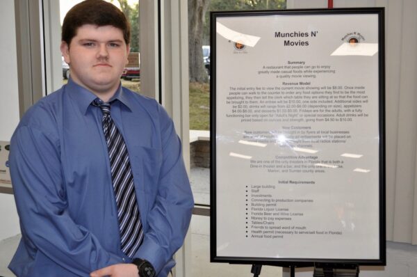 Blake Wise of The Villages Charter School was a display finalist