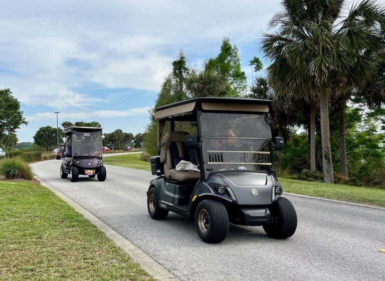 Golf carts on Multi Modal path