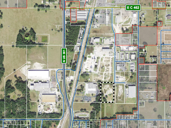 The dotted lines show the proposed location of the RMC Wildwood Ready Mix Plant