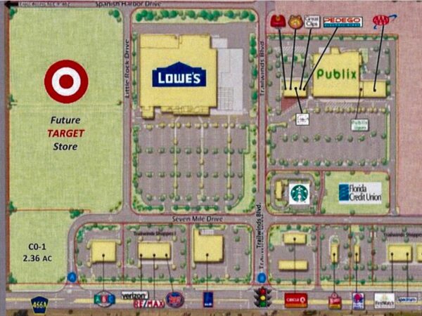 The new Target will be located next to Lowes at Trailwinds Village credit the Barclay Group.