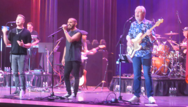 Leonid Vorobyev far right on stage with his band at Savannah Center Leonid Vorobyev far right on stage with his band at Savannah Center