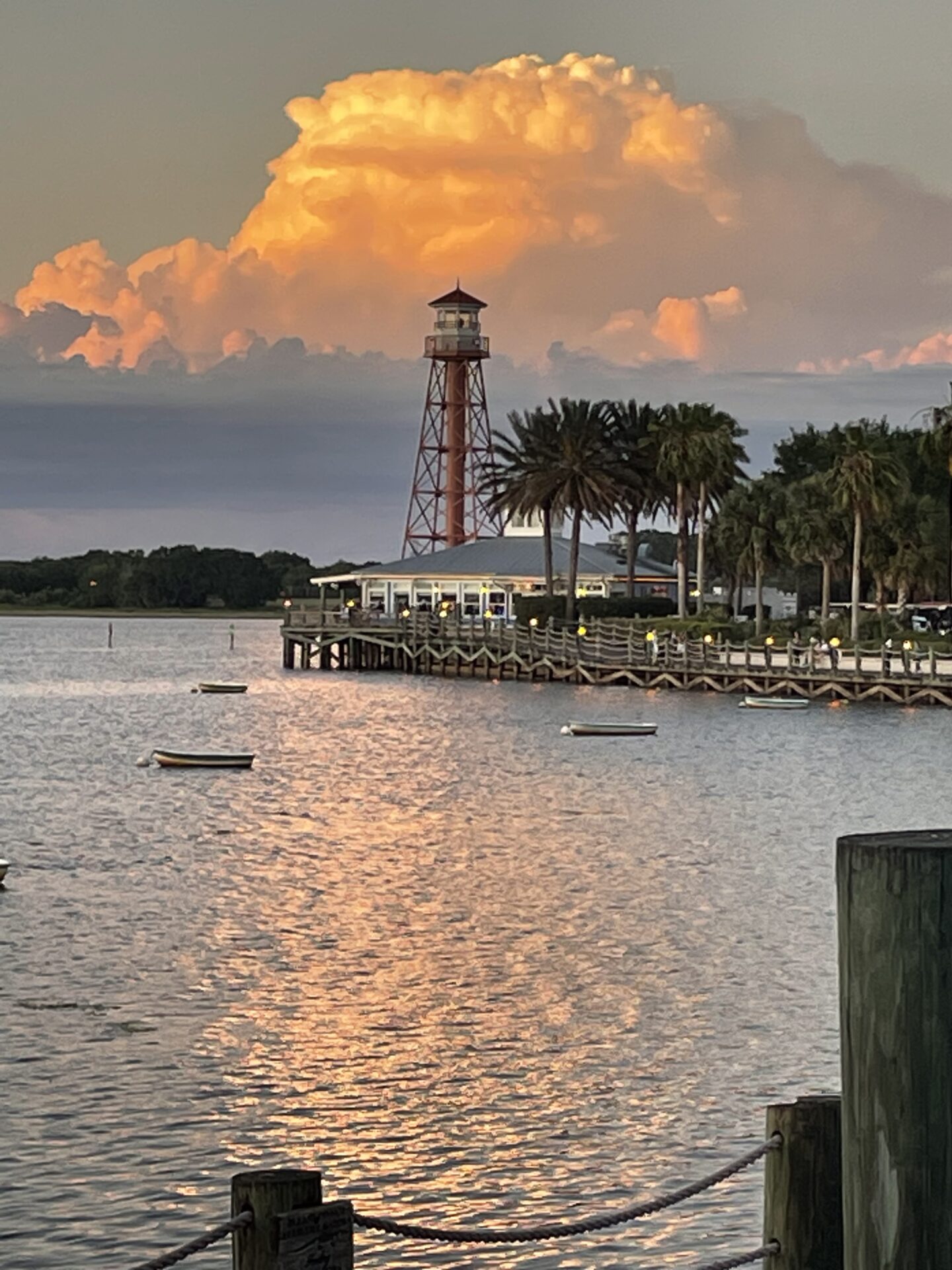 Sunset Illuminating Clouds At Lake Sumter Landing
