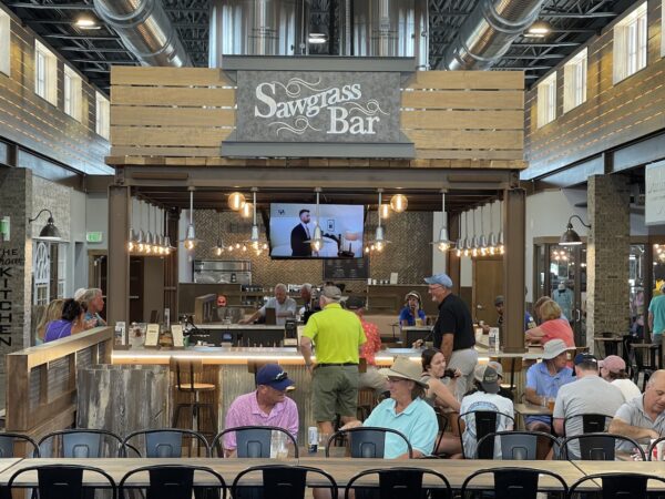 The Sawgrass bar has become a popular watering hole