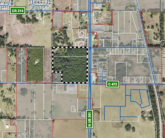 The dotted lines show the proposed location for the Wildwood Place Apartments