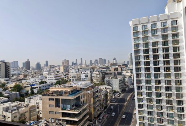 A view of downtown Tel Aviv from the Herod Hotel.