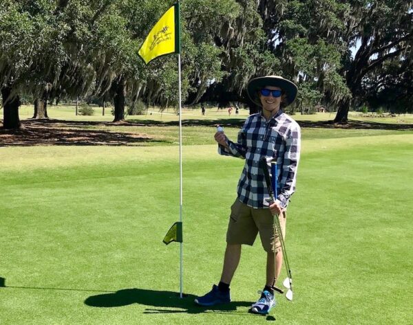 Benjamin Schul got hole in one while visiting The Villages
