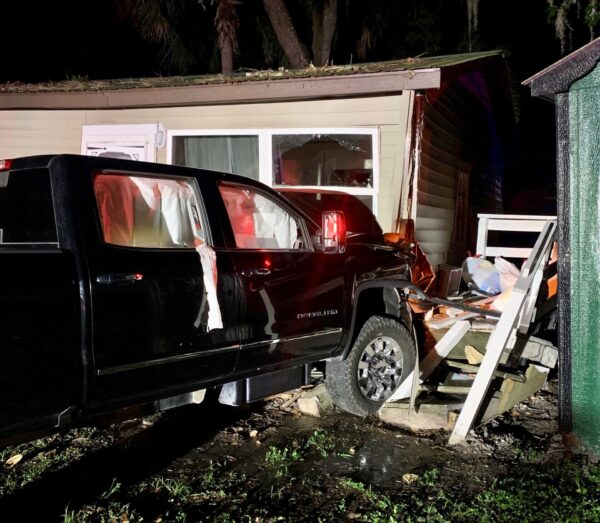 The driver of this pickup crashed into a home in Lake Panasoffkee