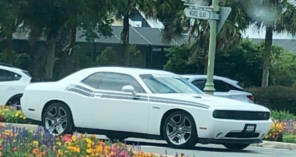 The vehicle had an Ohio license plate on the rear and a F*#@ Biden license plate on the rear