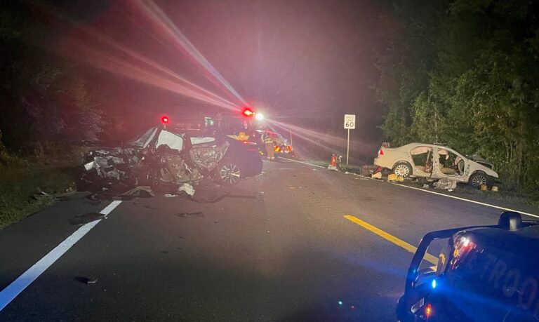 Three people died as a result of a head on collision near Webster
