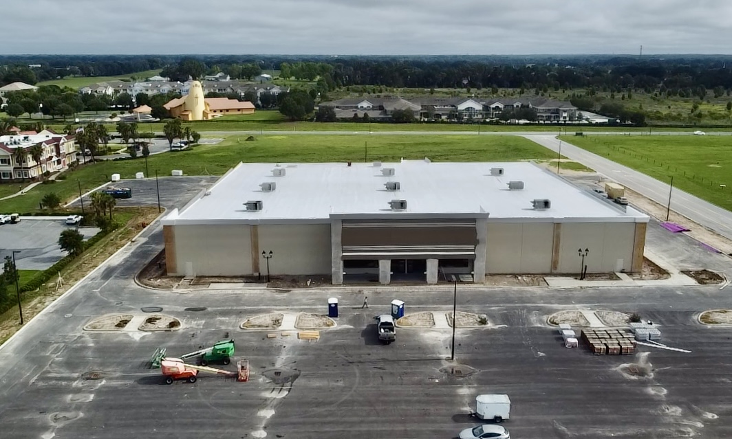 Work is taking place at Hobby Lobby