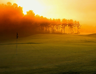 golf course at dawn