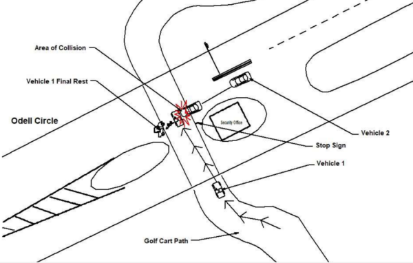 The Florida HIghway Patrol trooper included this diagram in the accident report. The Florida HIghway Patrol trooper included this diagram in the accident report.