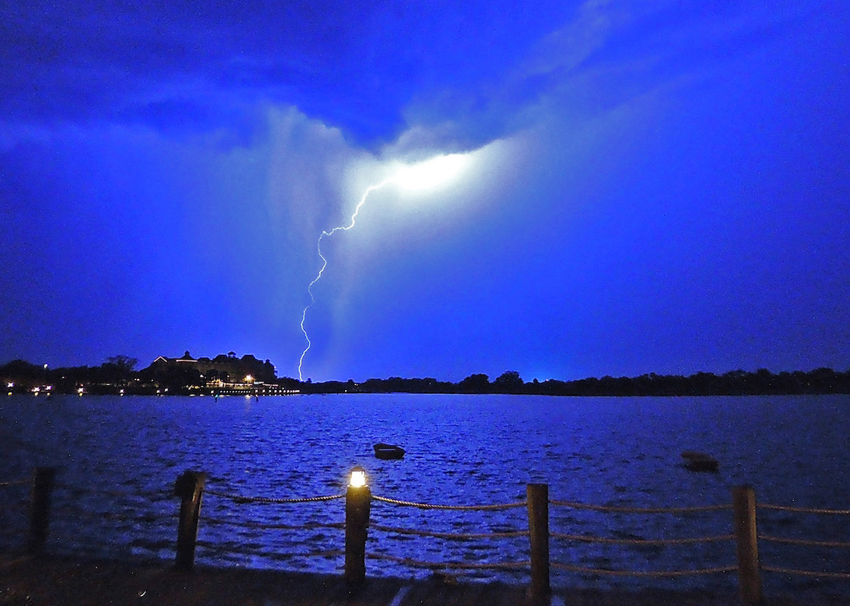 Lightning over Lake Sumter in the early morning hours