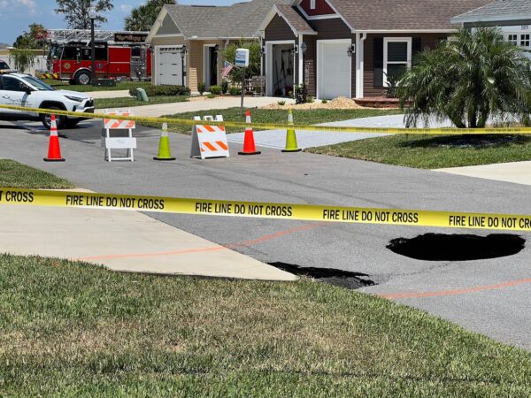 Scardino Street in the Glenda Villas is closed due to the sinkholes