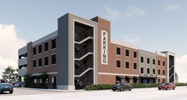 This is a rendering of the parking garage planned for downtown Wildwood