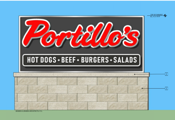This monument sign will show the Portillo's restaurant location in Lady Lake