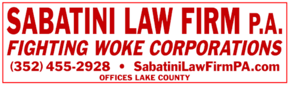 Anthony Sabatini vows to fight woke corporations in a local billboard. Anthony Sabatini vows to fight woke corporations in a local billboard.