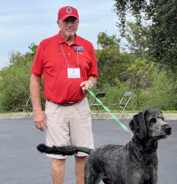 Bill Shelly was present with his Golden Doodle, Boogie. Shelly said Boggie’s dad was a purebred black standard poodle Bill Shelly was present with his Golden Doodle, Boogie. Shelly said Boggie’s dad was a purebred black standard poodle