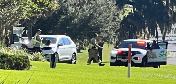 Emergency personnel were on the scene of the accident Sunday morning on County Road 466A Emergency personnel were on the scene of the accident Sunday morning on County Road 466A