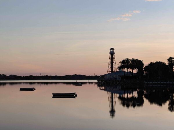Lake Sumter Landing at dawn on July 1, 2018 Lake Sumter Landing at dawn on July 1, 2018