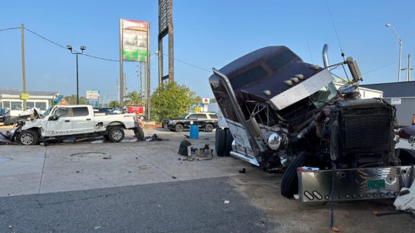 The Florida Highway Patrol investigated the crash at the Pilot Travel Center The Florida Highway Patrol investigated the crash at the Pilot Travel Center.