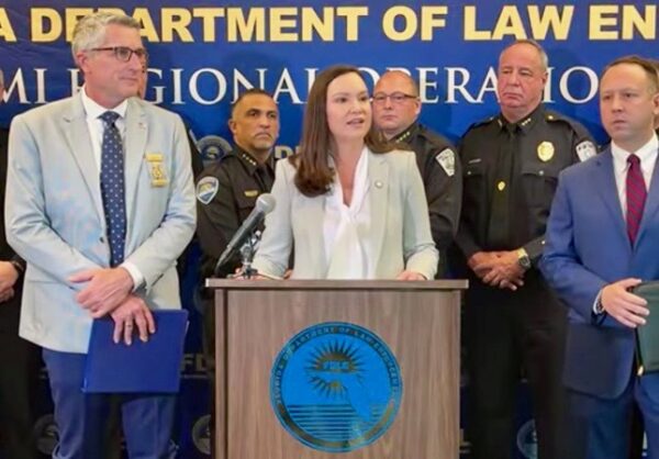 Attorney General Ashley Moody held a press conference on Thursday