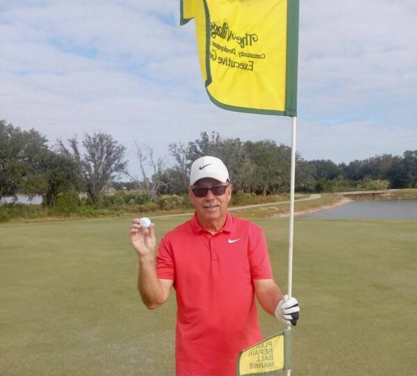 Bud McFarlane scored a lucky ace at the Heron Executive Golf Course Bud McFarlane scored a lucky ace at the Heron Executive Golf Course
