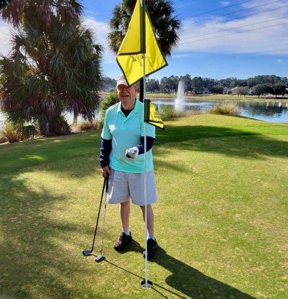 Chuck Peterson is back in The Villages and just celebrated a hole in one.