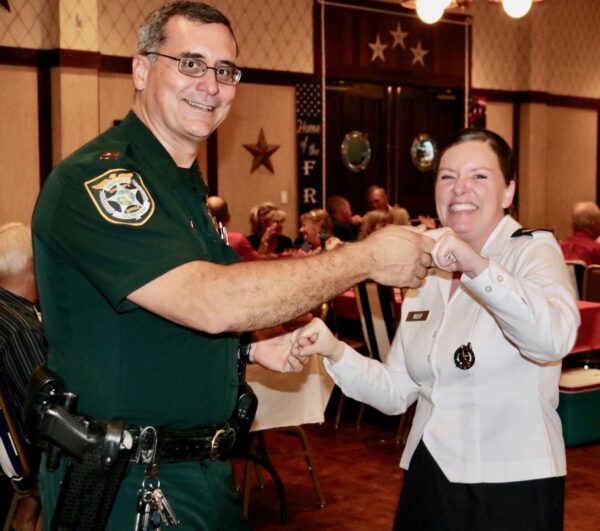 Sumter County Sheriff’s Captain Robert Siemer had the first dance with Sgt. Laura Mboup