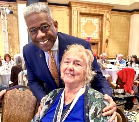 Allen West and Villager Ellen Cora, who served as a special correspondent for Villages News.com