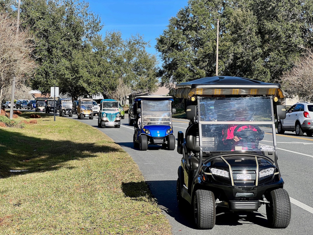 Golf carts on Morse Boulevard