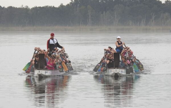 HEAT Dragon Boat members try to paddle as efficiently as possible