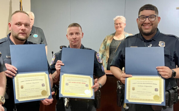 Officer Andru Eckerdt, Sgt. Heather Couch and Officer Jean Cinton, from left Officer Andru Eckerdt, Sgt. Heather Couch and Officer Jean Cinton, from left