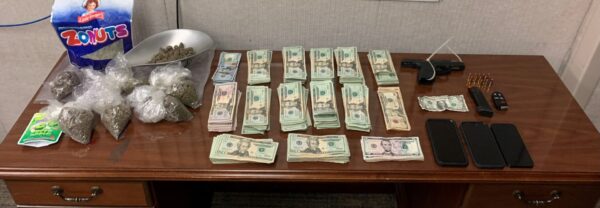 The Florida Highway Patrol confiscated money, marijuana, a gun and three cell phones from the vehicle from South Carolina The Florida Highway Patrol confiscated money, marijuana, a gun and three cell phones from the vehicle from South Carolina