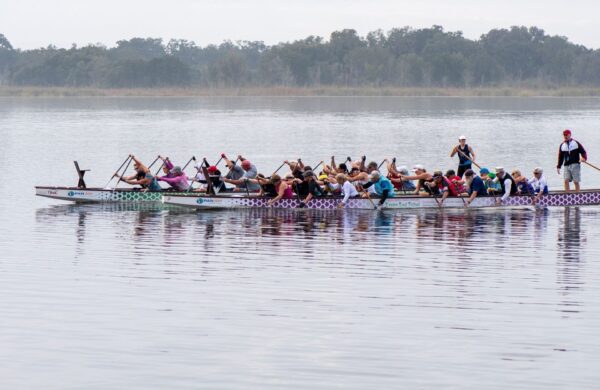 The HEAT Dragon Boat team trains at Lake Miona The HEAT Dragon Boat team trains at Lake Miona