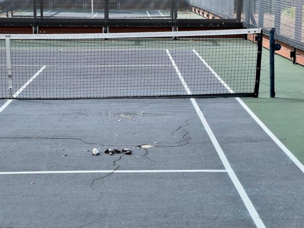 The platform tennis courts remain closed at Eisenhower Recreation Center