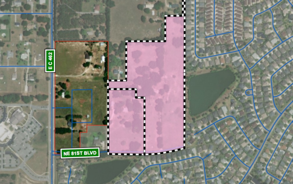 This map shows the location of Wildwood Landing