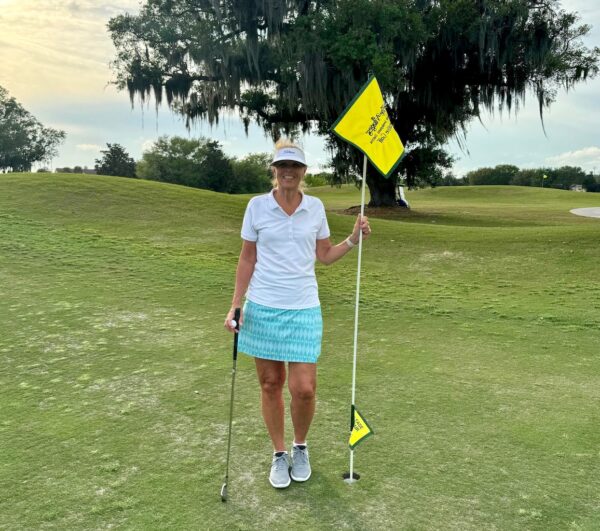 Cindy McDonough was feeling the luck of the Irish when she scored a lucky ace