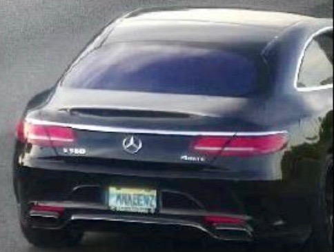 This photo shows the license plate of the Mercedes This photo shows the license plate of the Mercedes