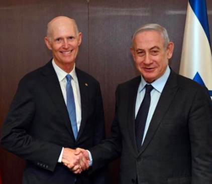U.S. Sen. Rick Scott met with Israel's Prime Minister Benjamin Netanyahu during his trip