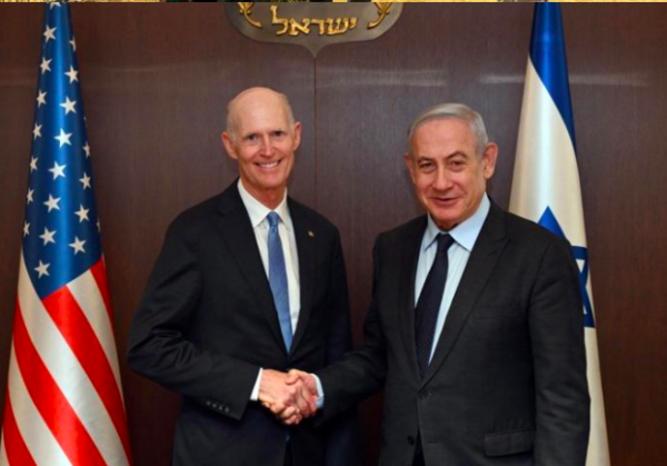 U.S. Sen. Rick Scott met with Israel's Prime Minister Benjamin Netanyahu during his trip