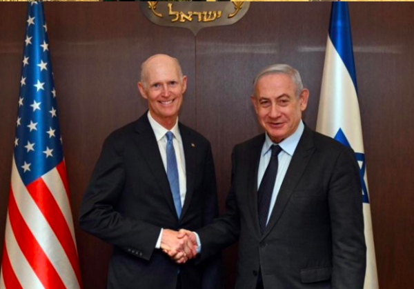 U.S. Sen. Rick Scott met with Israel's Prime Minister Benjamin Netanyahu during his trip U.S. Sen. Rick Scott met with Israel's Prime Minister Benjamin Netanyahu during his trip