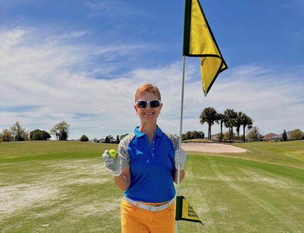Villager Lori Vaccariello got a lucky ace while golfing with her Thursday group