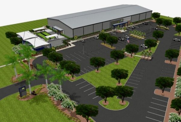 A rendering of how the facility will look upon completion